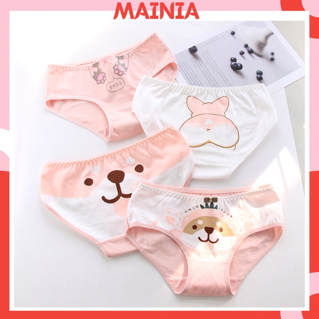 Quần Nữ Cotton Hoạt Hình 5 Kiểu Cún Yêu Quần Chíp Siêu Dễ Thương Hàng Loại 1 Cao Cấp Rẻ Đẹp Mainia Shop