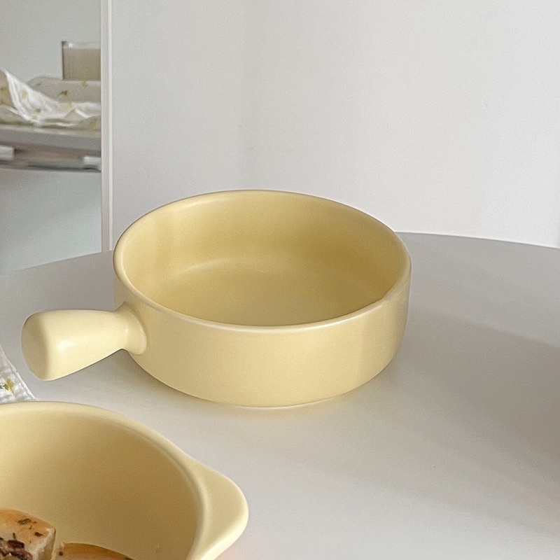 Tô sứ có tay cầm bảng màu pastel Hàn Quốc Bonmi Decor