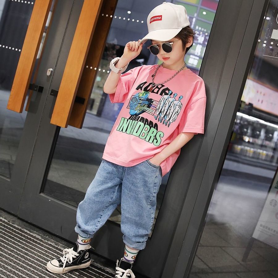 Áo Thun Tay Ngắn Phong Cách Hàn Quốc Thời Trang Cho Bé Trai