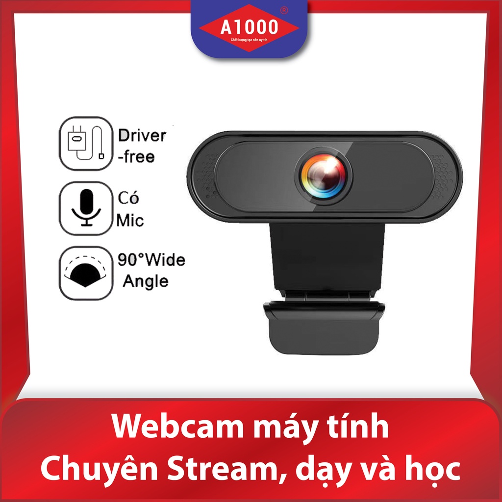 Webcam máy tính laptop có mic Full HD - Hình ảnh sắc nét chuyên dùng livestream, học online
