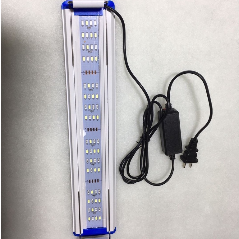 Đèn LED bể cá - Đèn chiếu sáng hồ cá ánh sáng trắng xanh có giá đỡ tiện lợi