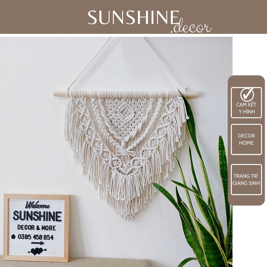 Thanh treo tường MACRAME wall hanging trang trí homestay decor nhà cửa