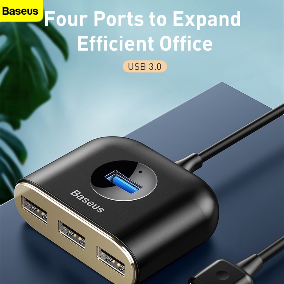 Bộ chia Baseus 4 cổng USB 3.0 2.0 tốc độ cao tiện dụng cho laptop