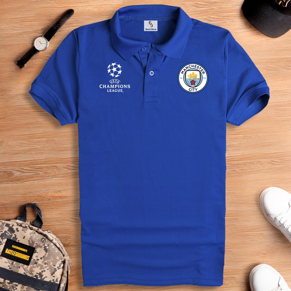 Áo thun polo có cổ ngắn tay CLB Man City - nam nữ cao cấp, vải đẹp, cotton thấm hút mồ hôi, ko bông xù trẻ trung GUCATI | BigBuy360 - bigbuy360.vn