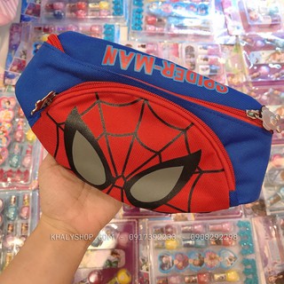 Túi đeo bao tử 2 ngăn hình người nhện Spiderman màu xanh đỏ cho bé trai siêu hot - 54NSPMTBTXD - (24x12cm)