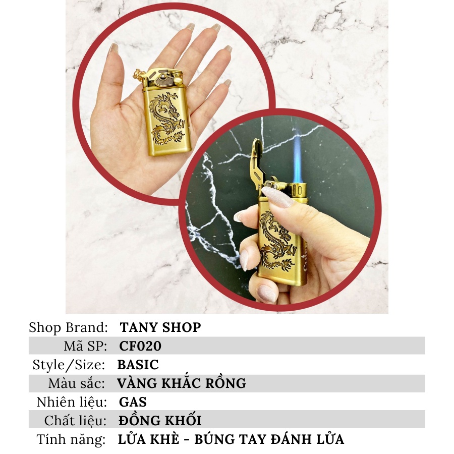 Bật đồng nguyên khối ngoài trời mẫu CHIEF 020 hình con rồng - biểu tượng May Mắn - Thịnh Vượng - TANY SHOP CF020