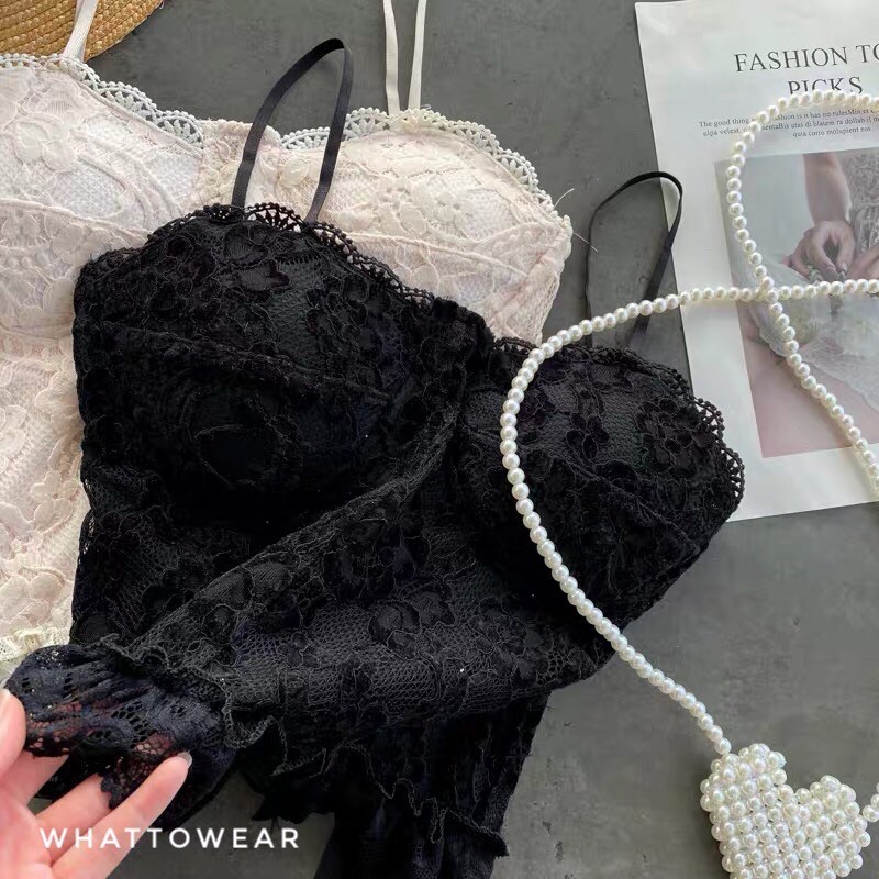 Bralette đan dây lưng sẵn mút ngực và lót | BigBuy360 - bigbuy360.vn