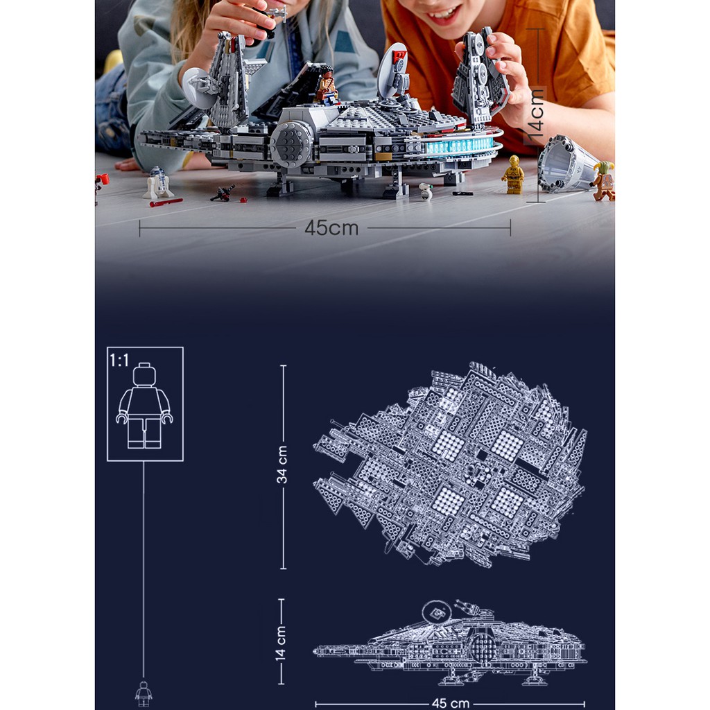 LEGO Star Wars 75257 Phi Thuyền Millennium Falcon