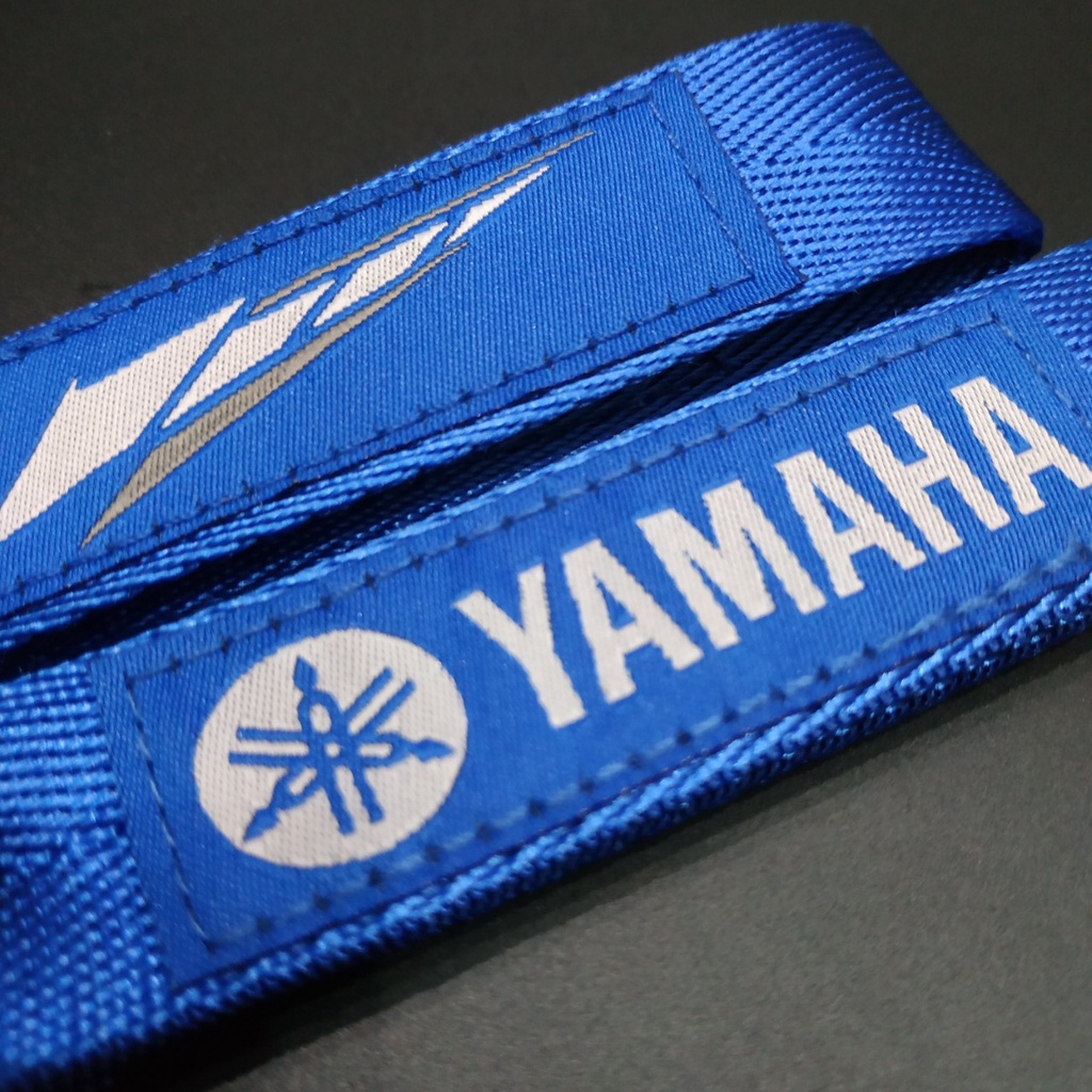 Móc chìa khóa vải thêu hình Yamaha 16x2.5 cm