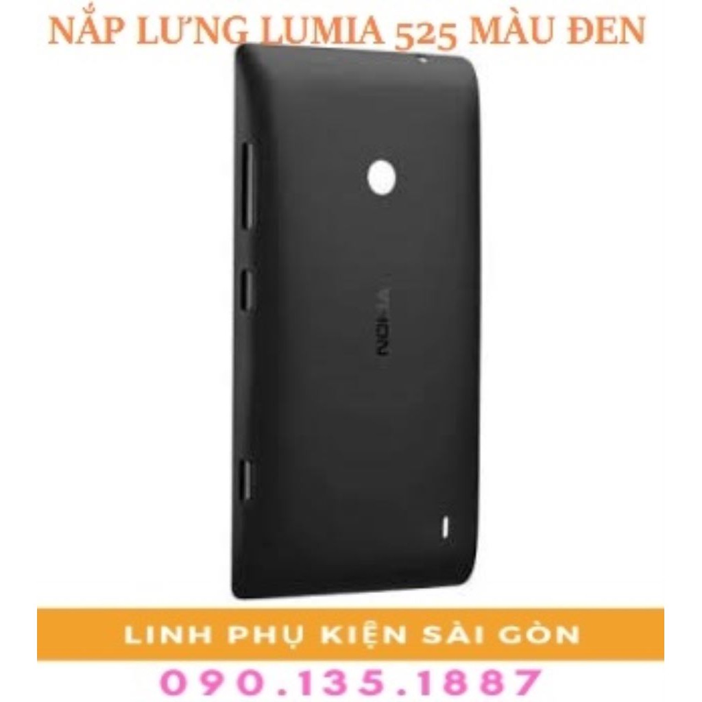 NẮP LƯNG LUMIA 525 MÀU ĐEN