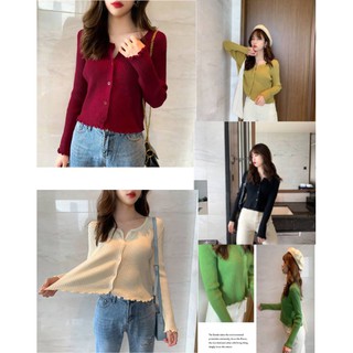 [Sẵn] Cadigan nữ dáng lửng mỏng mịn chất cao cấp - áo len nữ dáng lửng mùa thu – đông