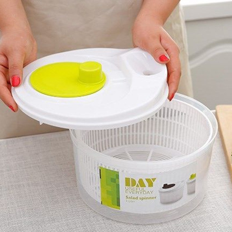 HO Manual Lettuce Leaf Vegetable Dehydrator Salad Spinner Strainer Drain Filter Cleaner Multifunctional Squeezer Basket