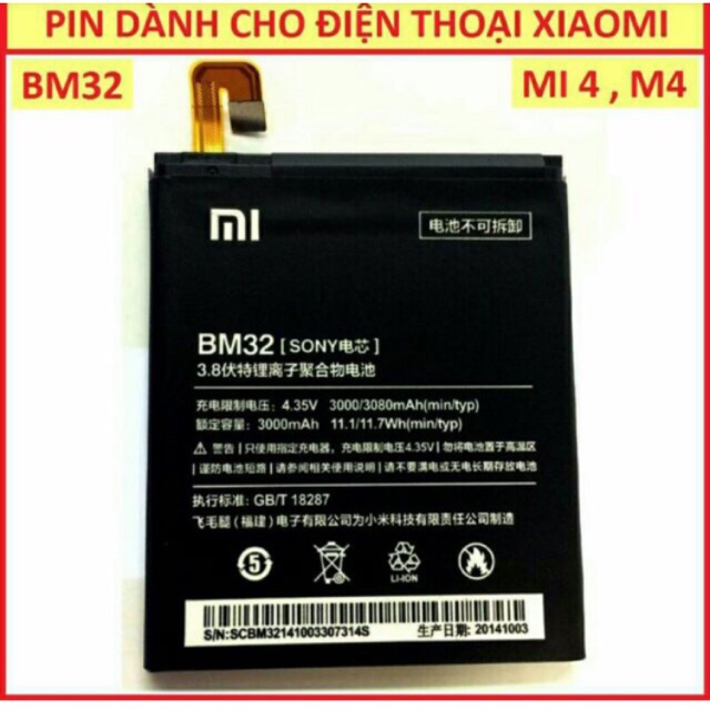 Pin xịn xiaomi BM32 cho máy xiaomi Mi 4