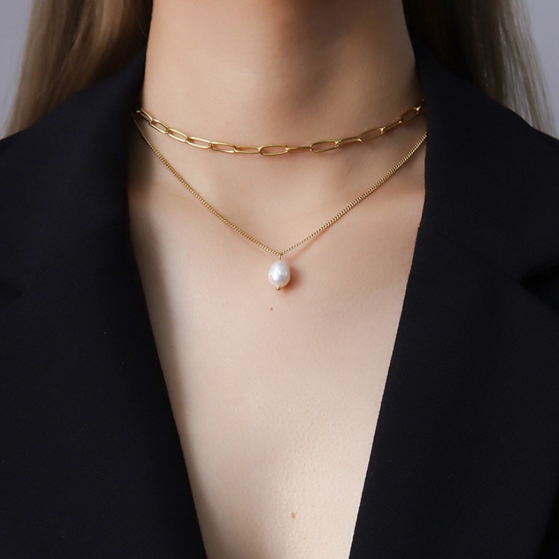 Dây Chuyền 2 Tầng Titan Ko Han Rỉ TT 3939