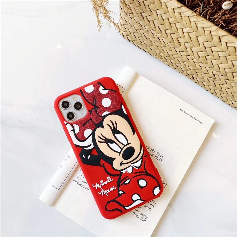 Ốp điện thoại silicon hình Donald/Minnie/Daisy 3D cho Iphone 11 Pro MAX 12mini 12 pro max X XS MAX XR 6 6s 7 8 Plus