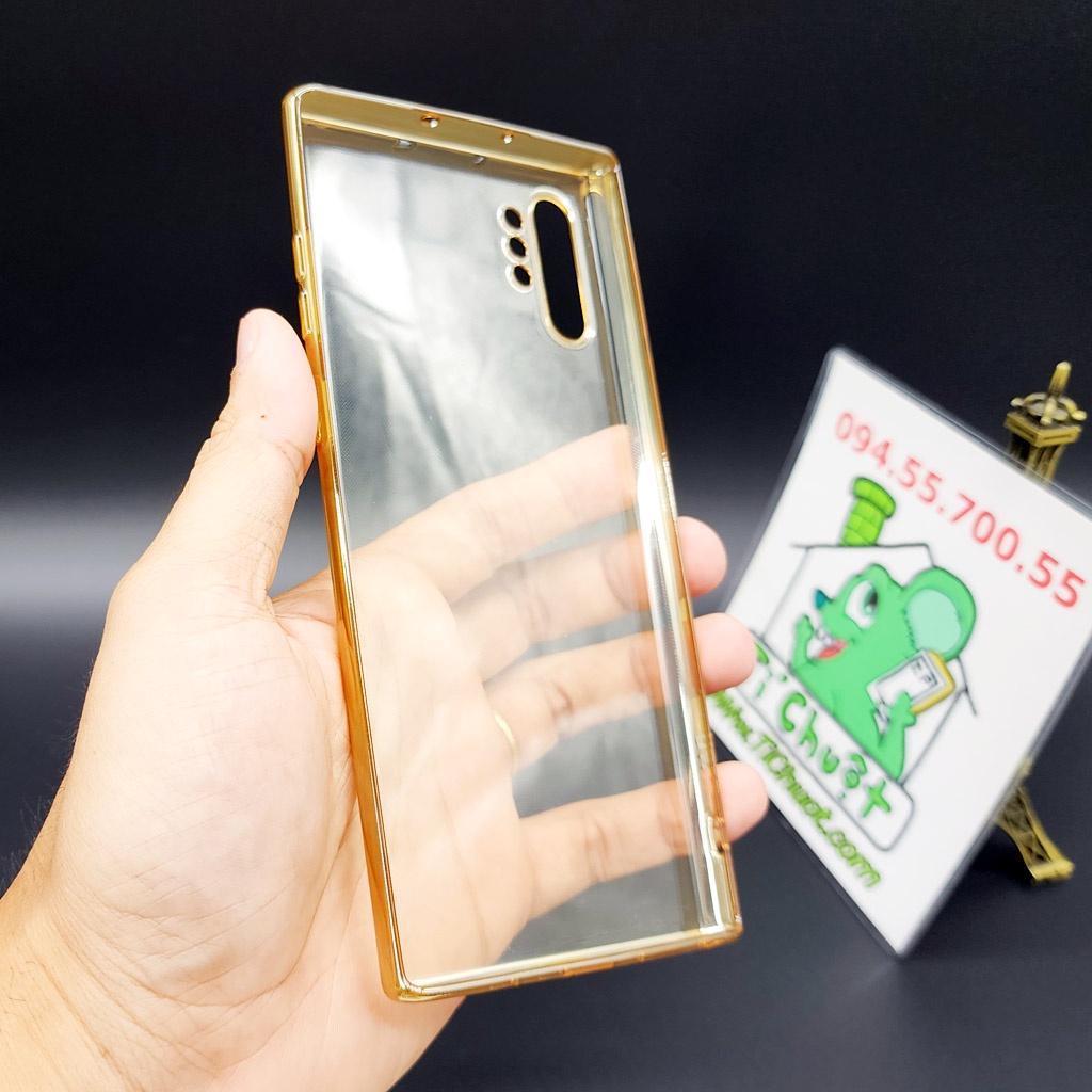 Ốp lưng Samsung Note 10 Plus Totu Dẻo Viền Xi Màu