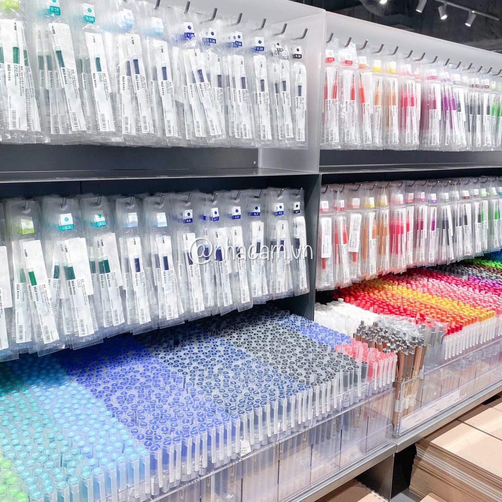 Bút Gel Muji Bấm Mau Khô Chính Hãng Nhà Cam (Pick Store, Có Bill)
