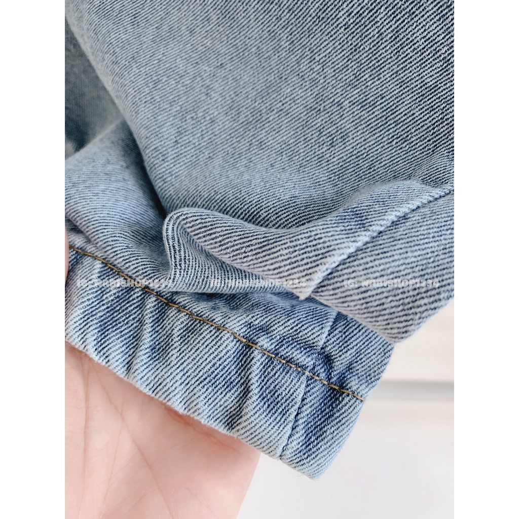 Quần Ống Suông Jean Nữ Cạp Cao Túi Kiểu Mã 3163 Form Dài 100cm (ẢNH THẬT KÈM VIDEO) - Nabishop1234