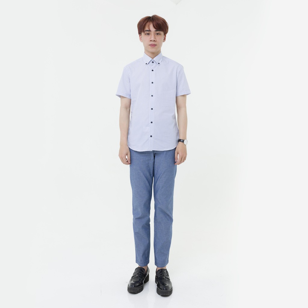 Áo sơ mi nam tay ngắn The Shirts Studio Hàn Quốc 13F2389BL