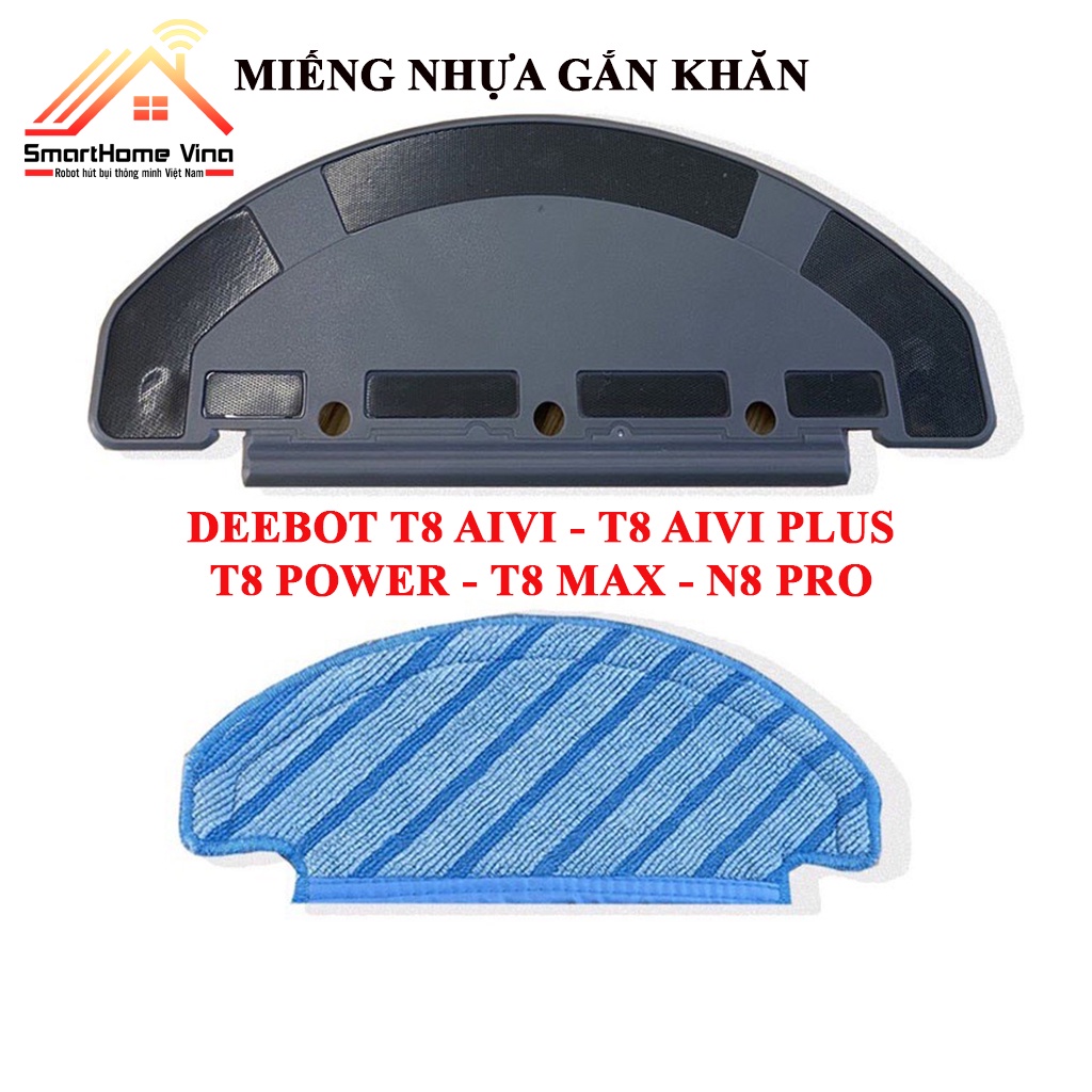 Miếng nhựa gắn khăn lau robot hút bụi Ecovacs Deebot T8 AiVi, T8 AiVi Plus, T8 Power, T8 Max, N8 Pro.