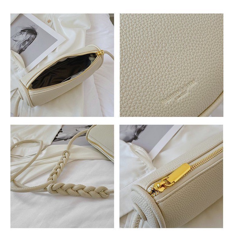 Túi Xách Đeo Vai Màu Trơn Phong Cách vintage Thời Trang Cho Nữ