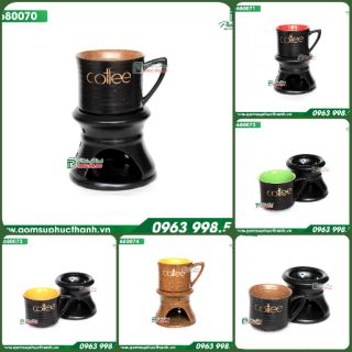 Bếp đun cafe Size lớn nhiều màu Gốm Bát Tràng