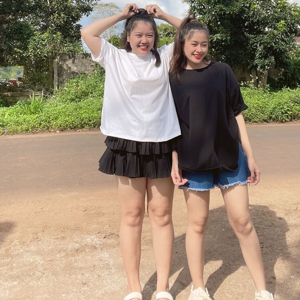 Áo Phông Unisex Nam Nữ ,Áo Phom Rộng Bigsize(58kg đến 95kg)  THUN TN