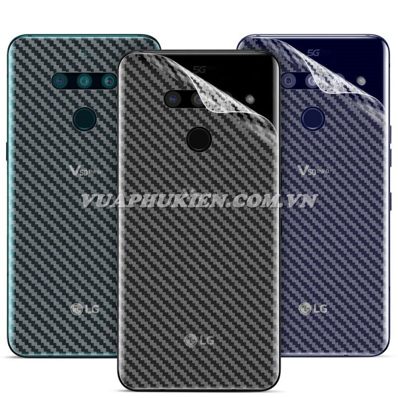 Tấm dán vân Carbon 3D mặt lưng cho LG G8 ThinQ, G7 ThinQ, G6, G5, G4, G3, G2 isai, V50 ThinQ, V40 ThinQ, V30, V20