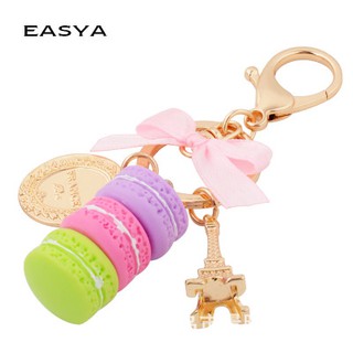 Bộ móc khóa bánh macaron thời trang phong cách Pháp / Macaron cake France style keycha