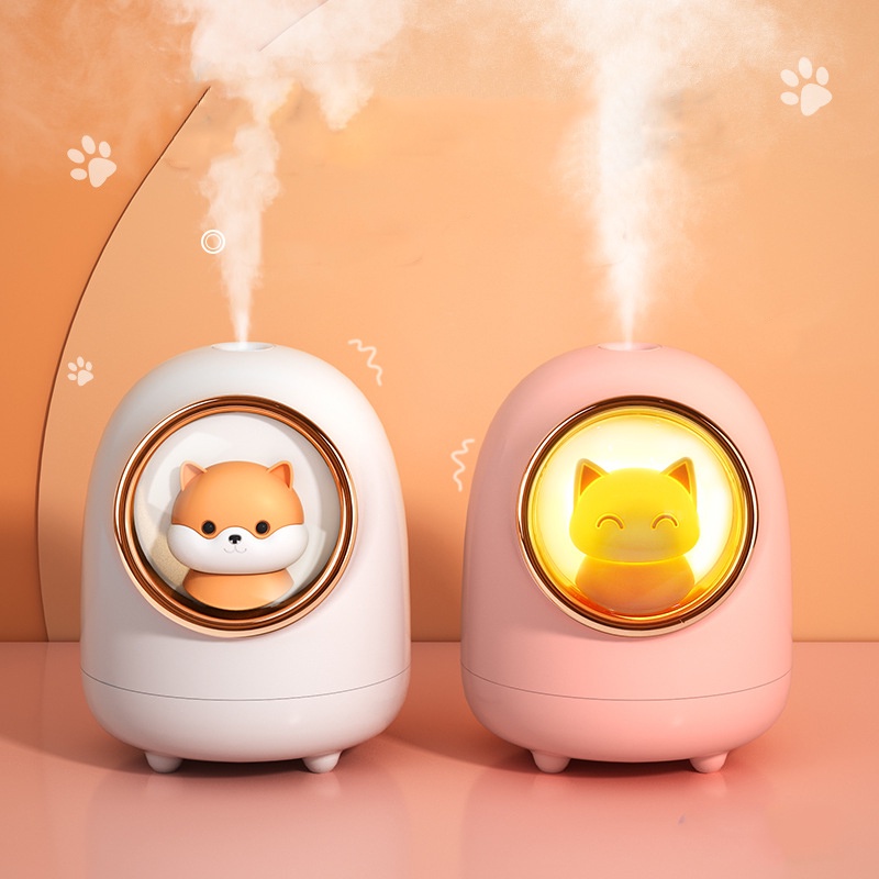 Máy phun sương tạo độ ẩm không khí FNELSE tích hợp đèn ngủ dễ thương 350ml