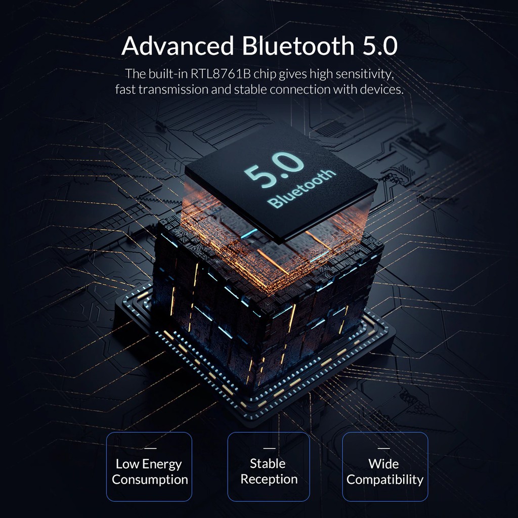 USB Bluetooth 5.0 - Orico BTA-508 - Dành cho PC, Laptop - Chính hãng bảo hành 12 tháng!