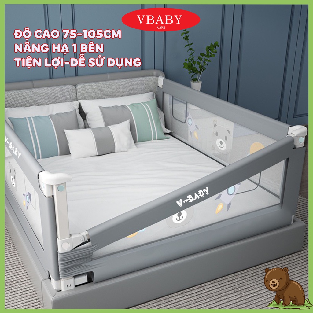 Thanh Chắn Giường V-Baby Nâng Hạ 2023 N1S & N1 & 168 (1 THANH 1 MẶT)