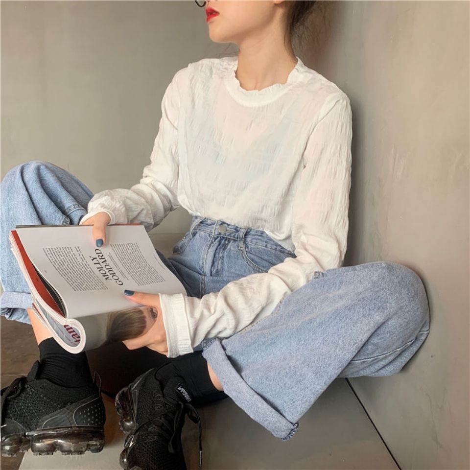 Áo Thun Tay Dài Dáng Rộng Phong Cách Thời Trang Hàn Quốc 2022 Mới