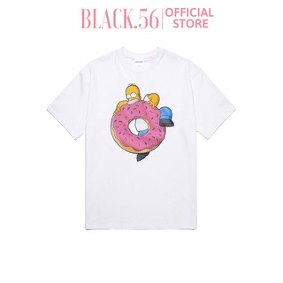 Áo thun unisex ADLV-SIMPSONS DONUTS HOMER , áo phông nữ form rộng tay lỡ chất cotton dày dặn cá tính