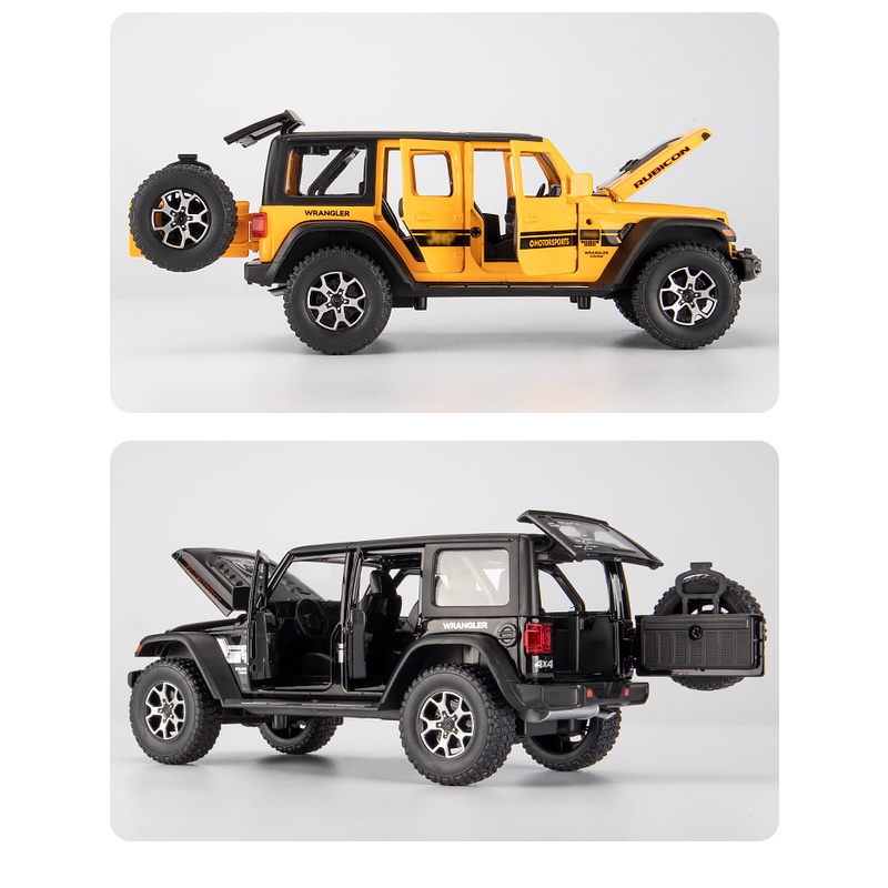 Mô hình xe Jeep Wrangler Rubicon 4x4 1:24 MiniAuto