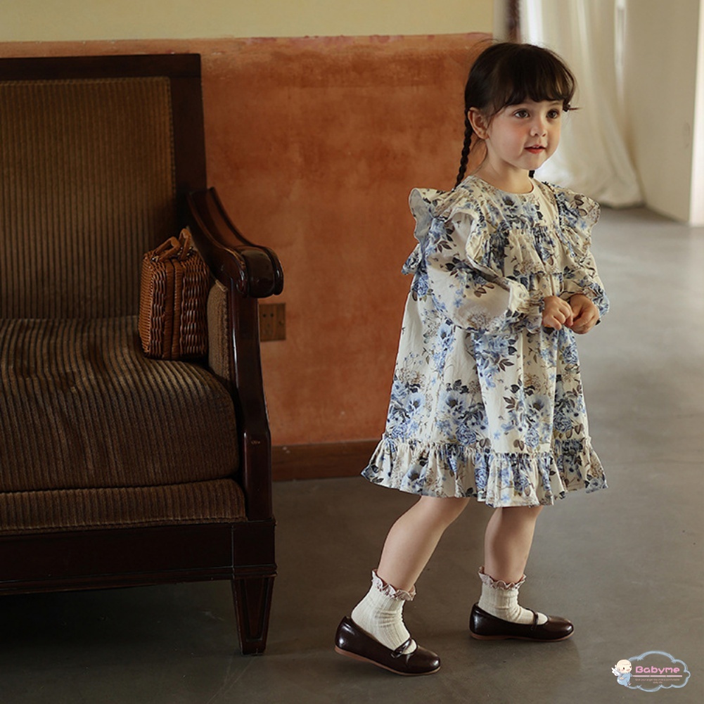 Đầm Công Chúa Phong Cách Hàn Quốc Cổ Điển Cho Bé Gái