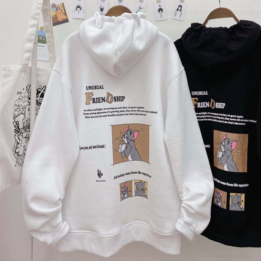 Áo Hoodie Nỉ Bông FRIENDSHIP Form Rộng Ulzzang (Ảnh Thật) | BigBuy360 - bigbuy360.vn