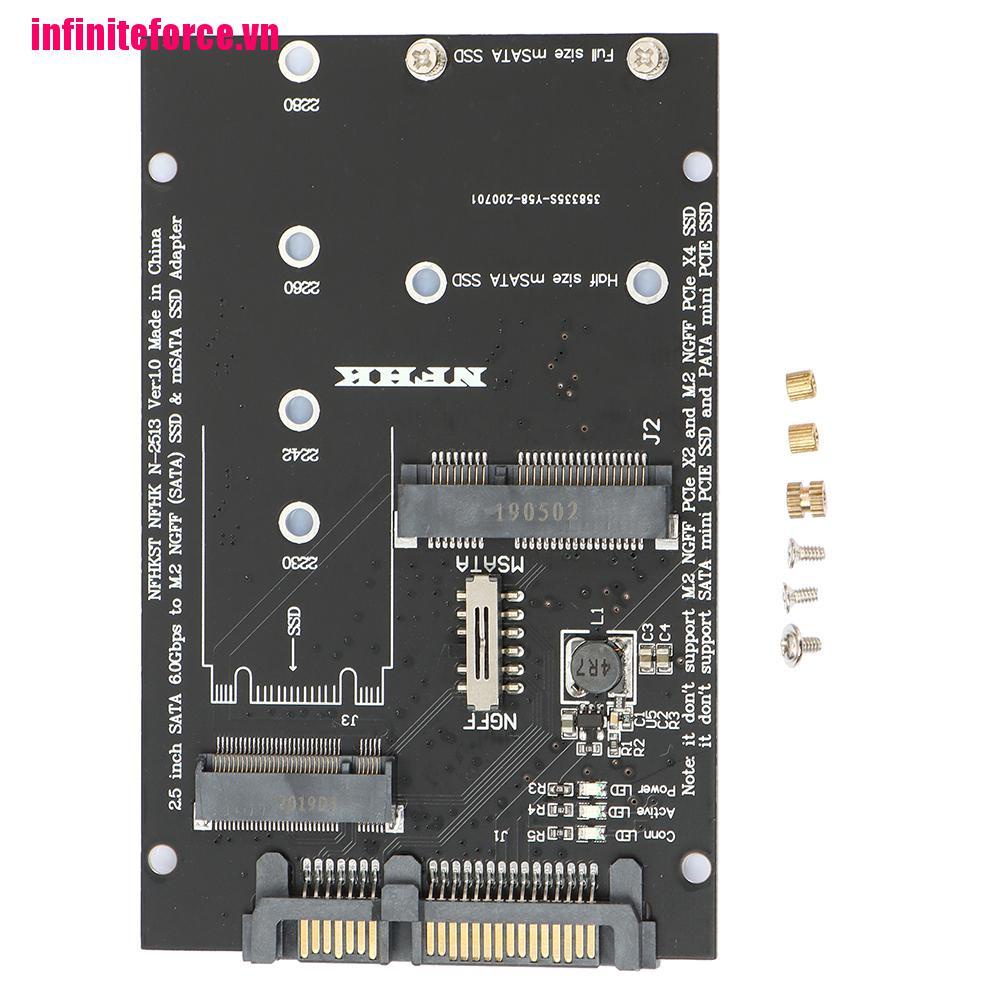 Thẻ Chuyển Đổi M.2 Ngff Msata Ssd Sang Sata 3.0 2 Trong 1 Cho Laptop