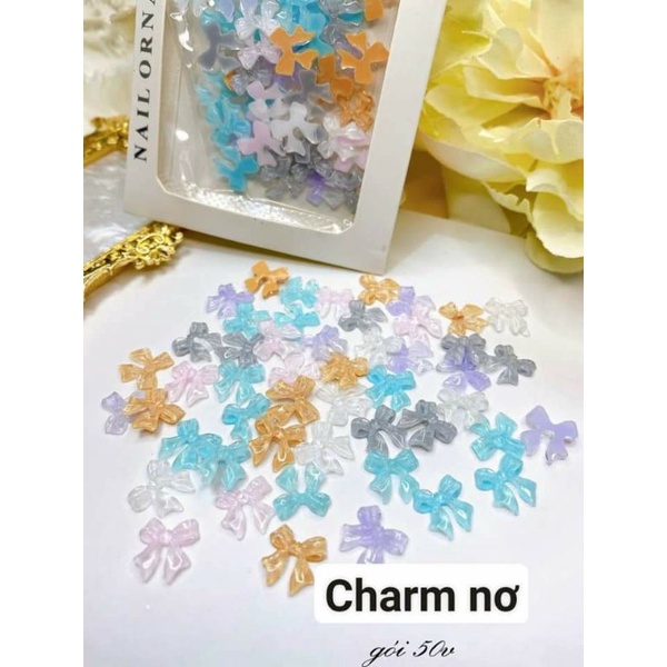 set charm nơ bớm gấu