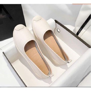 Giày nữ - giày lười nữ da mềm êm chân đế 2cm ( bata trơn)