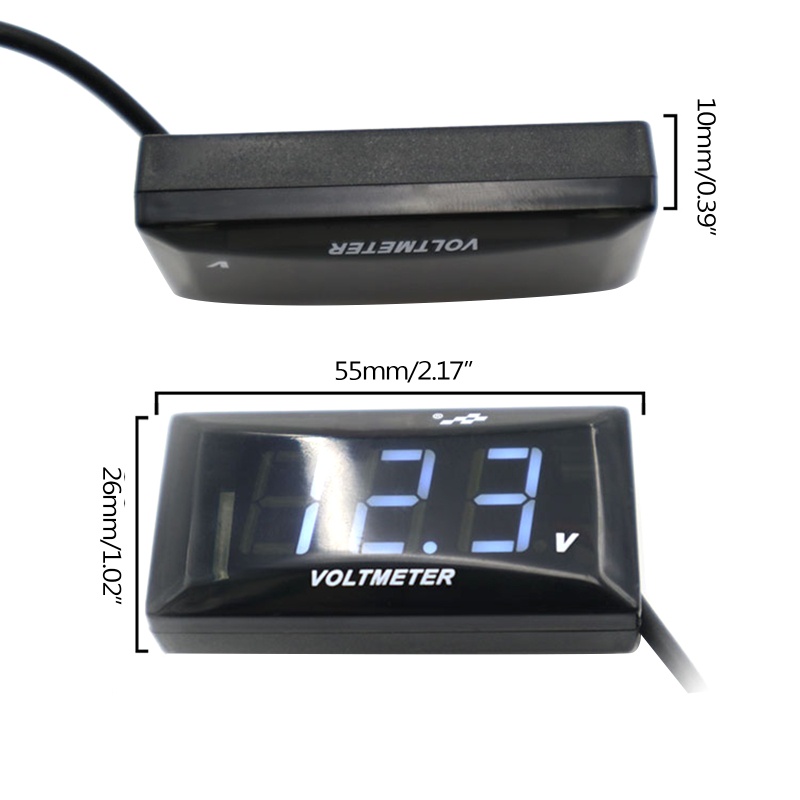 Vôn Kế Kỹ Thuật Số 12V-150V Cho Xe Máy / Tàu Thuyền
