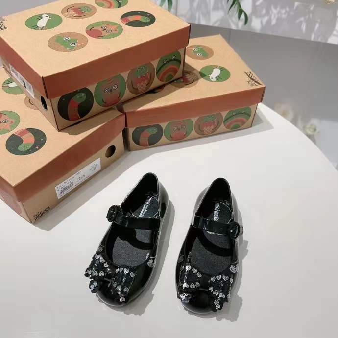 Giày công chúa melissa bít mũi phối nơ thời trang xuân thu dành cho bé gái 22 DJVN