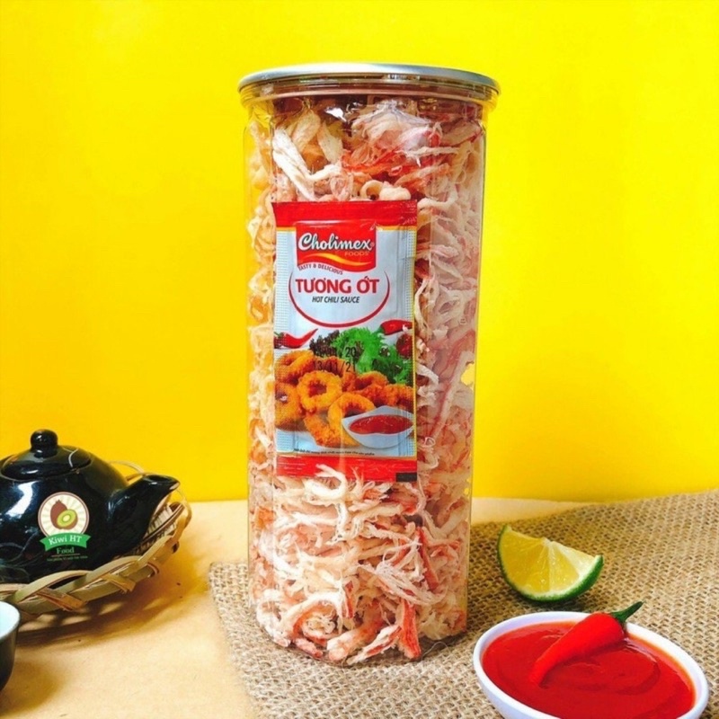 Khô Mực Hấp Nước Dừa Xé Cay Loại Ngon - 250Gr