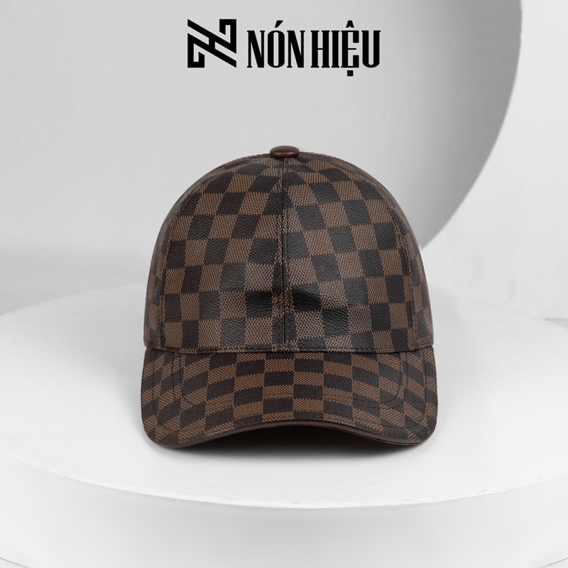 Mũ lưỡi trai Da LV caro MADE IN FRANCE Full Tem Mark hãng