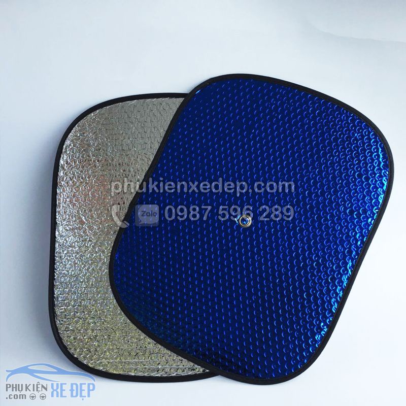 Tấm che nắng ô tô 2 mặt bạc và xanh | Tấm che nắng cửa bên sườn xe | Kích thước 35x44cm | BigBuy360 - bigbuy360.vn
