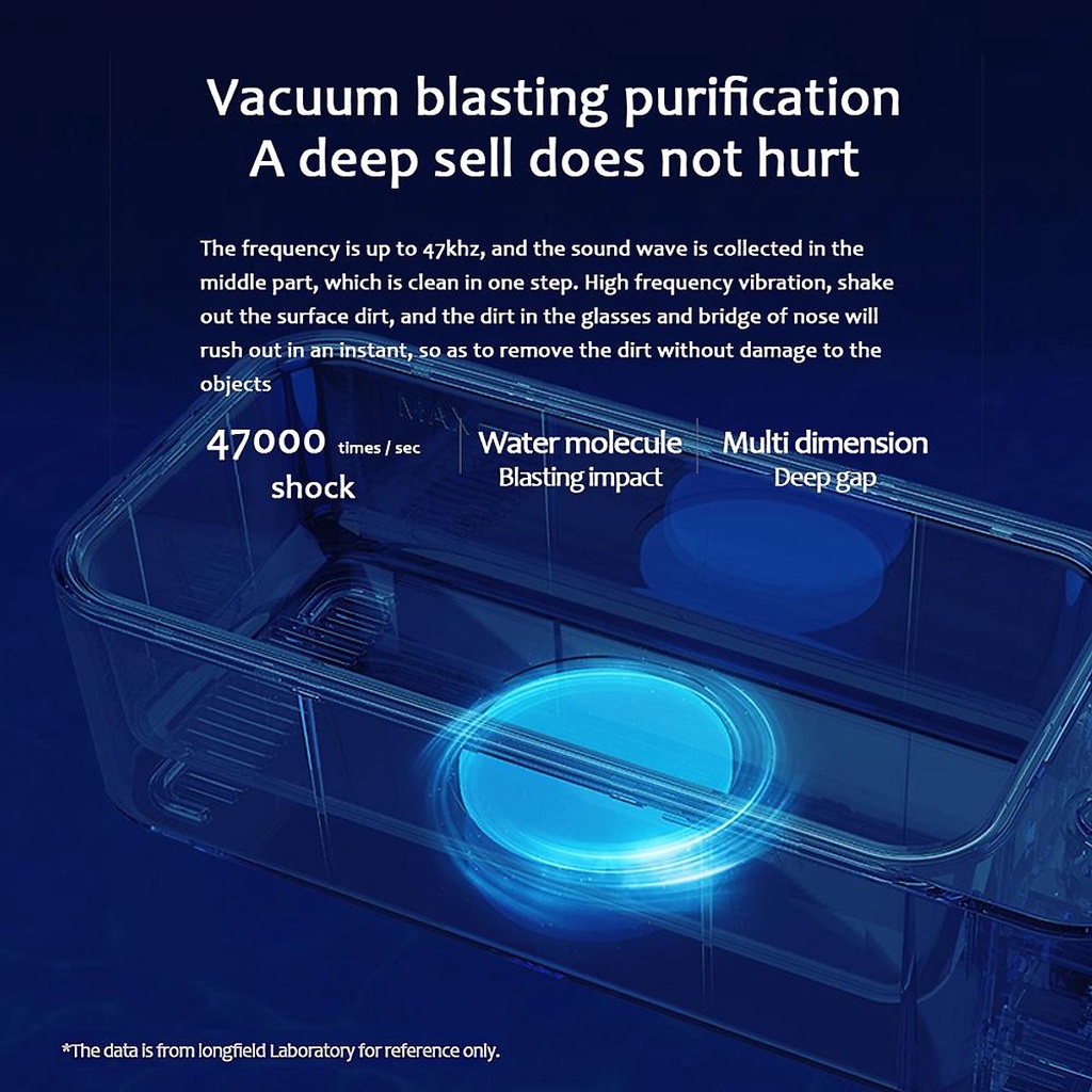 Máy làm sạch bằng sóng siêu âm đa năng Lofans CS-602 - Vệ sinh trang sức/ kính mắt/ đồng hồ/ ty giả/ thìa dĩa ...