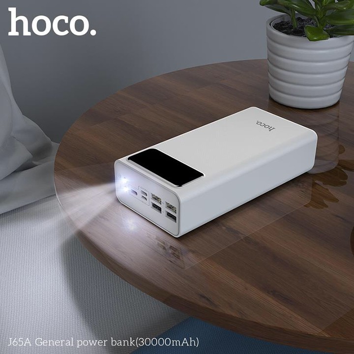 Hoco J65 & J65A / Pin Sạc Dự Phòng 30000mAh & 40000mAh 4 Cổng USB 2.0A Có Đèn Led / Chính Hãng Hoco