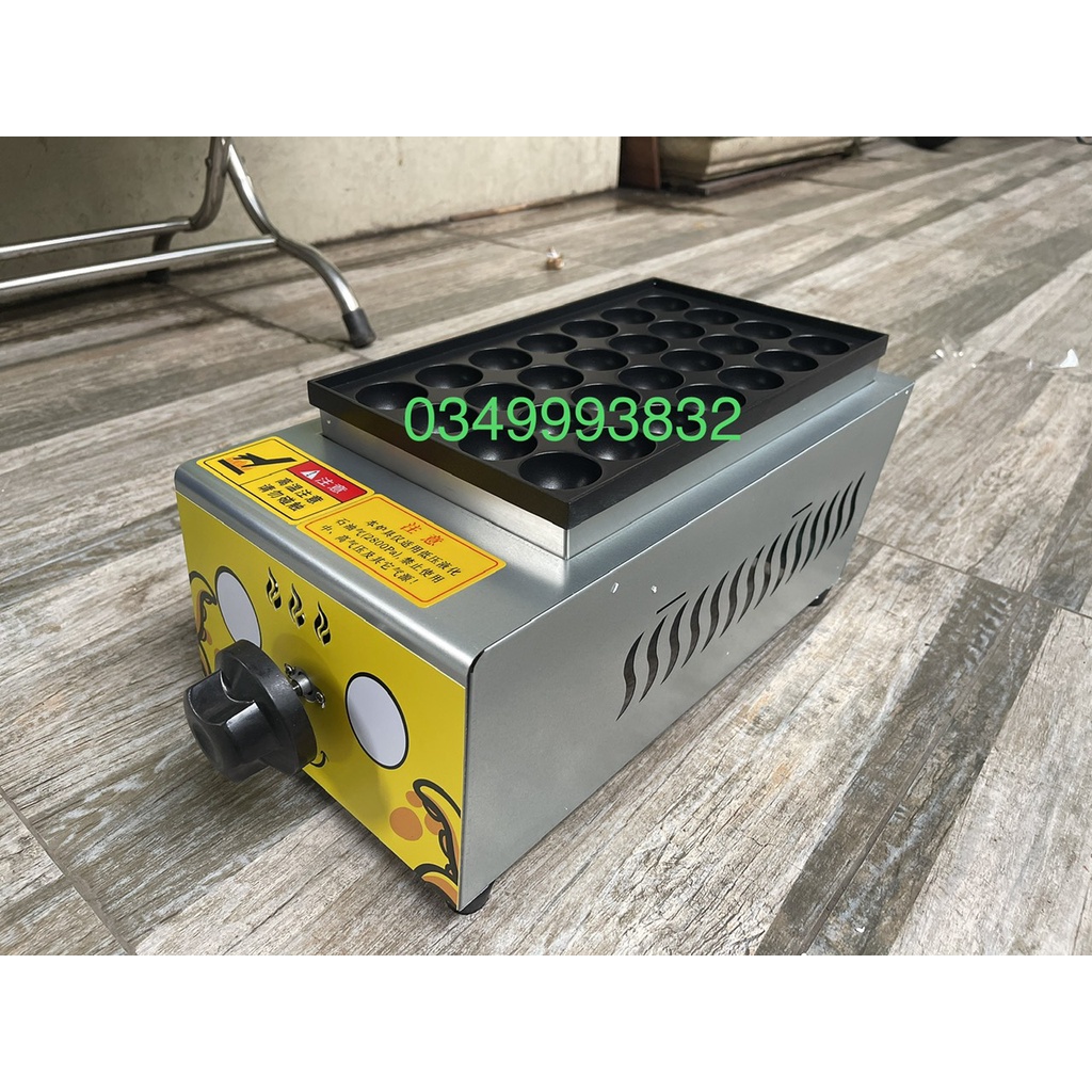 ( Có sẵn ) Máy làm bánh đơn takoyaki 28 lỗ Gas ( dòng máy cao cấp )