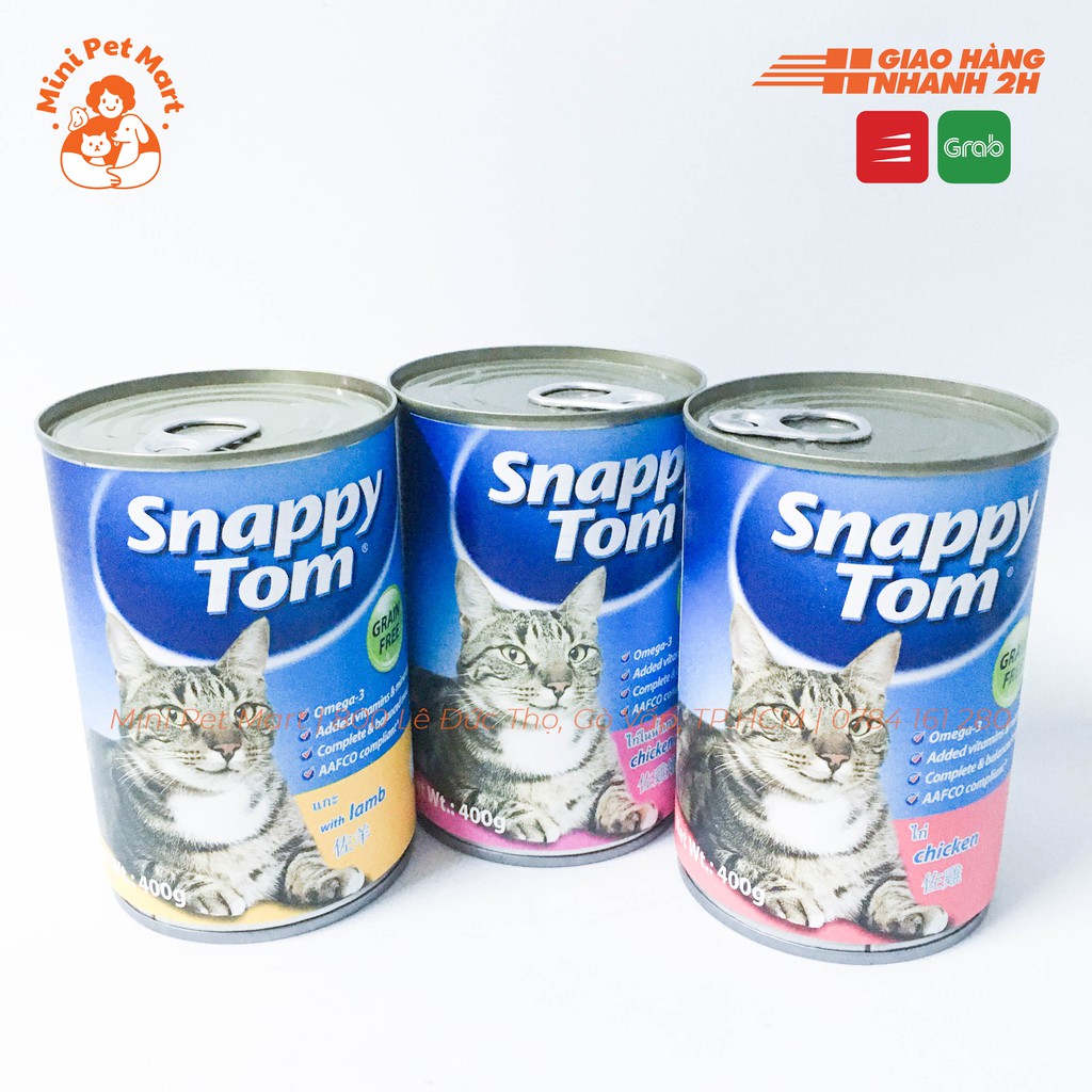 Pate lon cho mèo trưởng thành SNAPPY TOM 400g