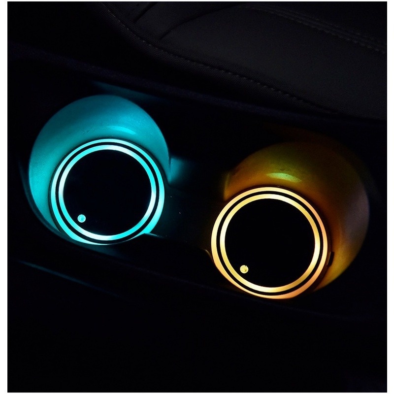 Giá Đỡ Cốc Nước Có Đèn LED RGB Độc Đáo Trang Trí Nội Thất Xe Hơi